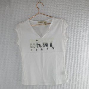 DKNY JEANS SHORT SLEEVE TOP SIZE MEDIUM
